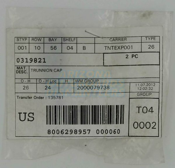 0319821 Trunnion Cap