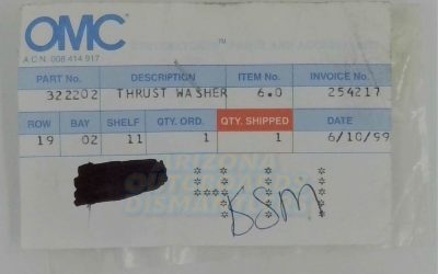 0322202 – OMC / Evinrude / Johnson – Thrust Washer