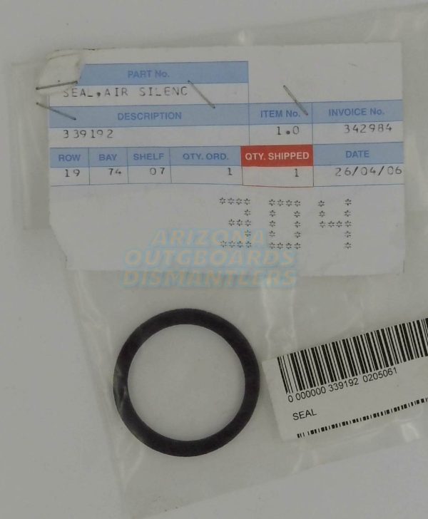 0339192 Seal (Air Silencer to Carb)