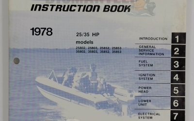 096505 Instruction Book – 1978 Evinrude 25/35HP (Models 25802, 25803, 25852, 25853; 35802, 35803, 35852, 35853)
