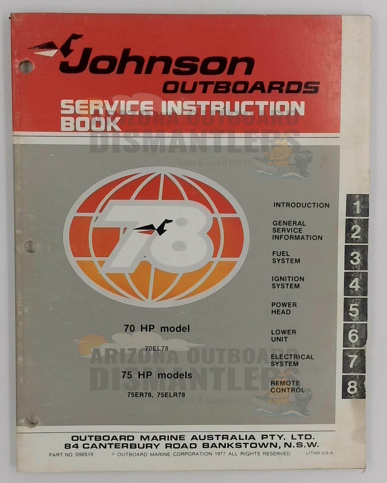 096519 – 70/75HP Models 1978 Service Manual – Johnson