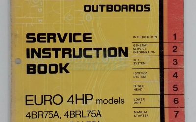 1975 Johnson Outboard Euro 4 Hp Service Instruction Book