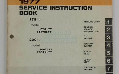 1977 Johnson Outboards 175/200 Hp Service Instruction Book