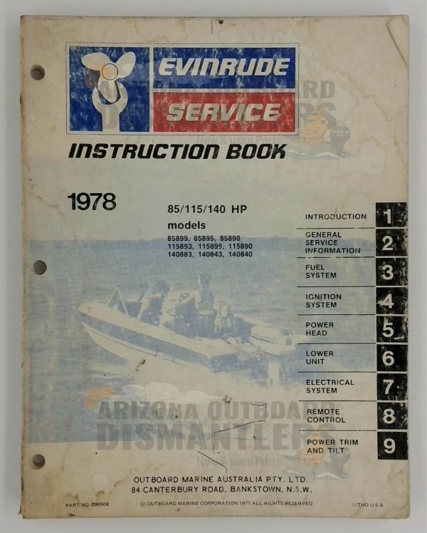 1978 Evinrude 85/115/140 HP Outboard Service Manual – P/N 5398