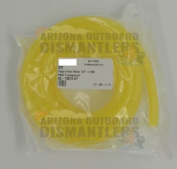 257 Tygon Fuel Hose – 1/4" x 10ft Transparent PWC