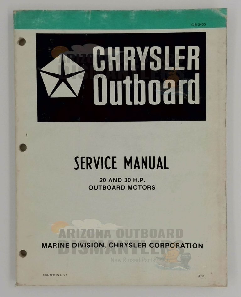 OB3435 Service Manual – Chrysler 20HP & 30HP