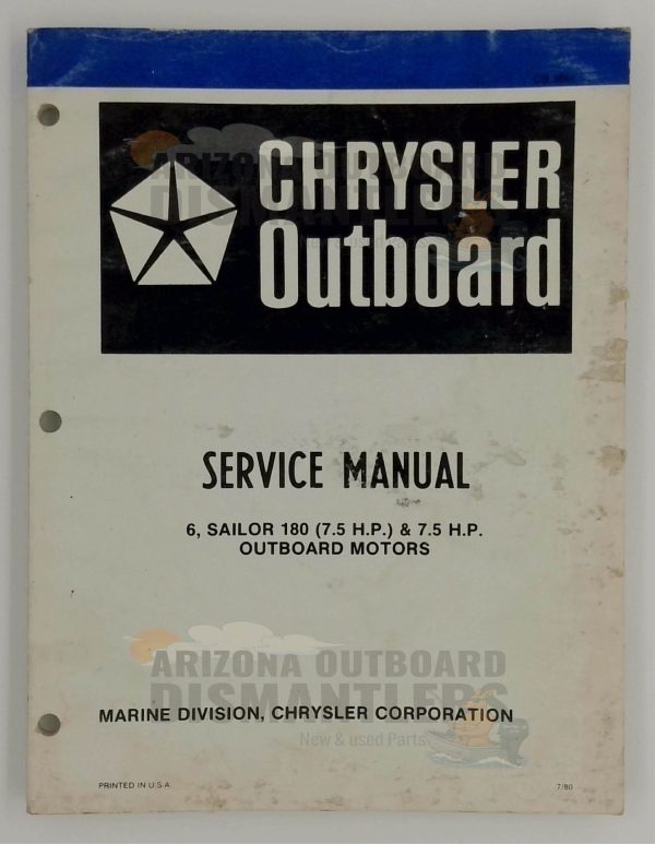 OB3641 Service Manual – Chrysler 6, Sailor 180 & 7.5HP