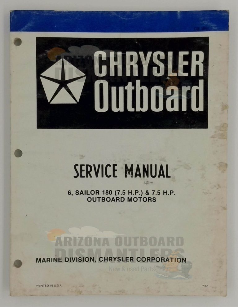 OB3641 Service Manual – Chrysler 6, Sailor 180 & 7.5HP