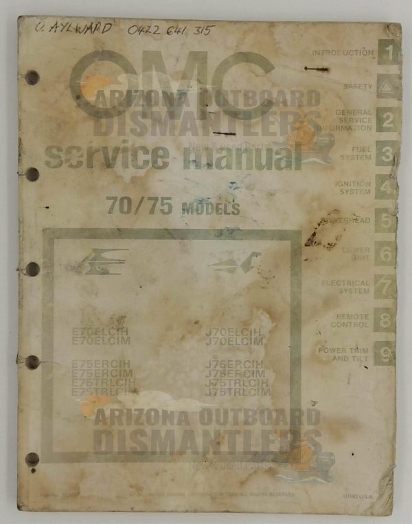 OMC 70HP 75HP Service Manual