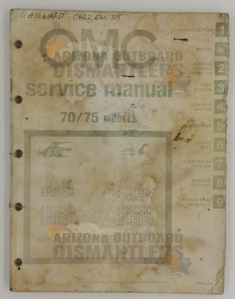 OMC 70HP 75HP Service Manual