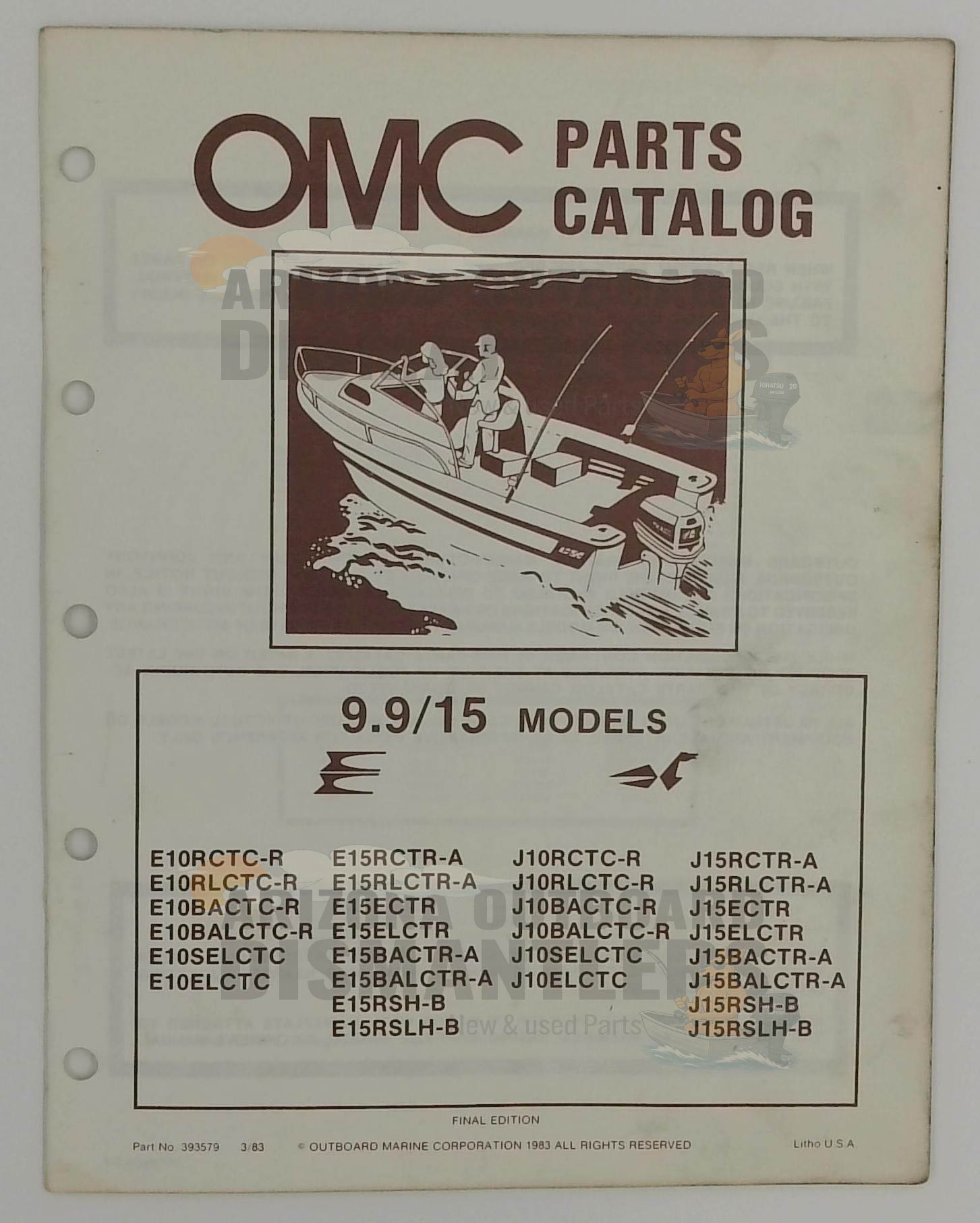 393579 – 9.9/15HP Models 1983 Parts Catalog – OMC