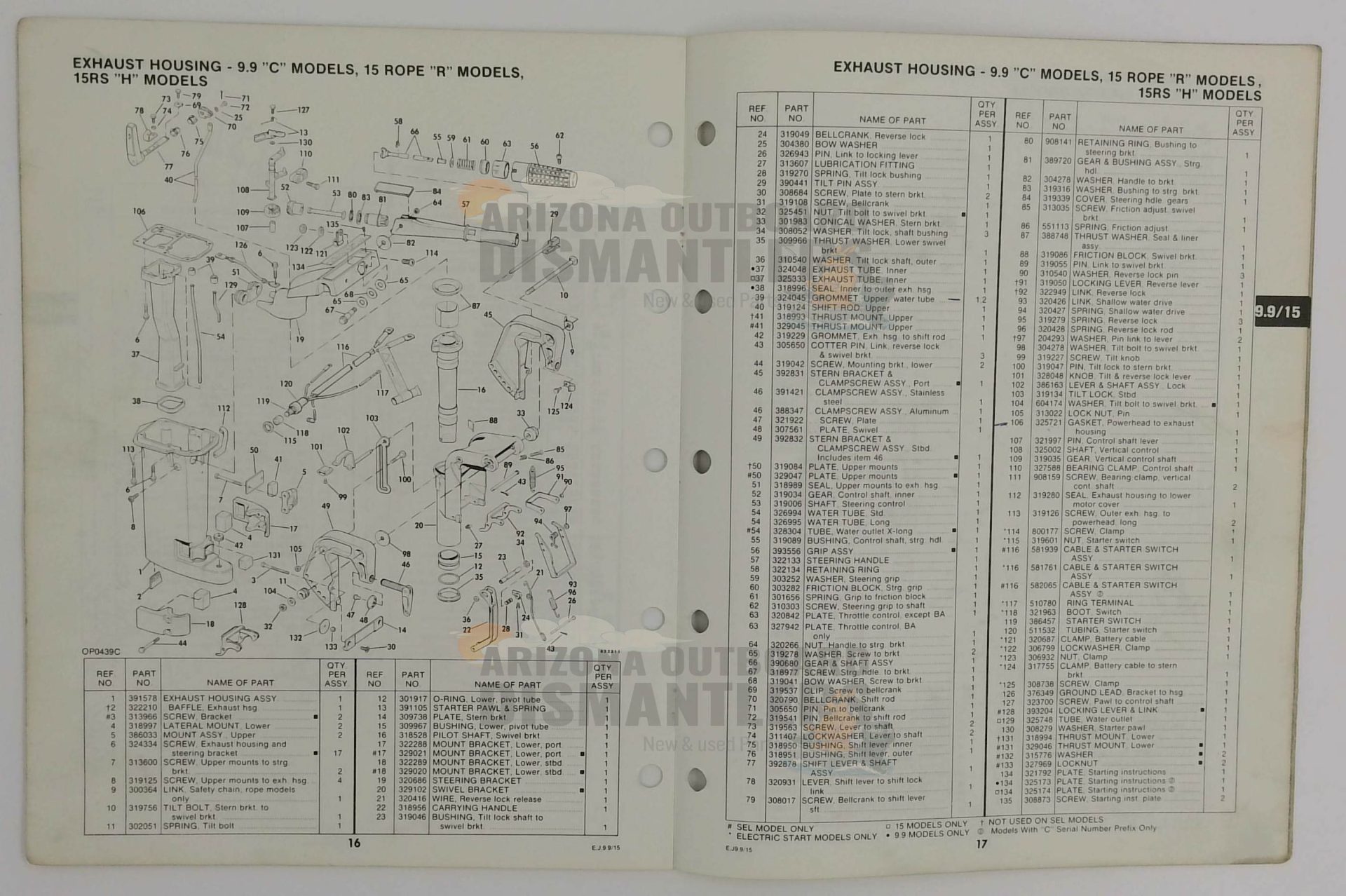 393579 – 9.9/15HP Models 1983 Parts Catalog – OMC - Image 2