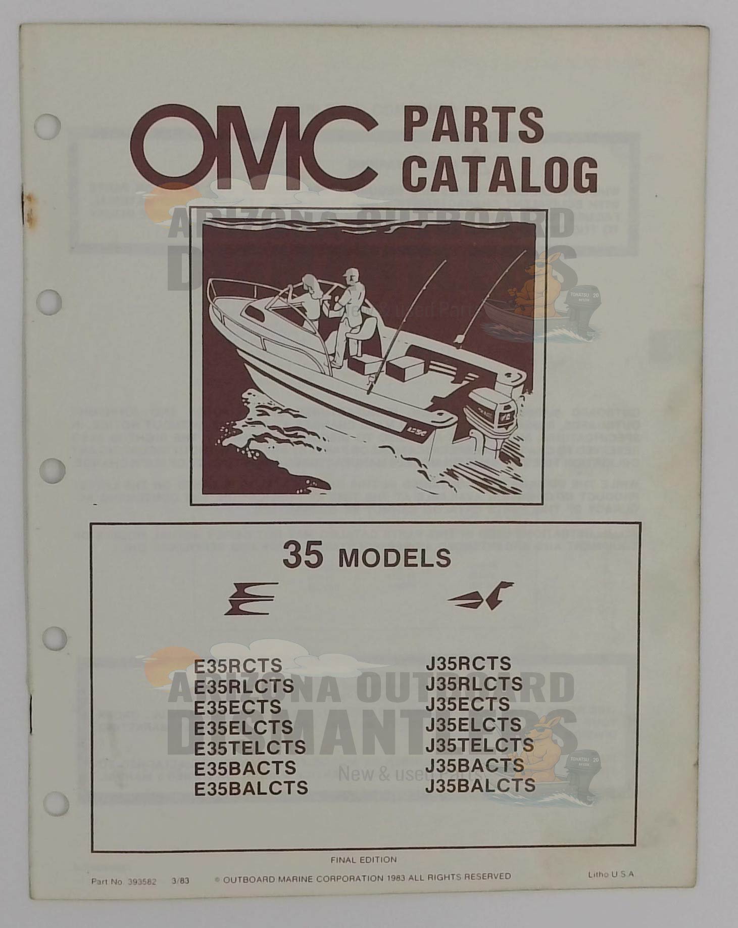 393582 – 35HP Models 1983 Parts Catalog – OMC