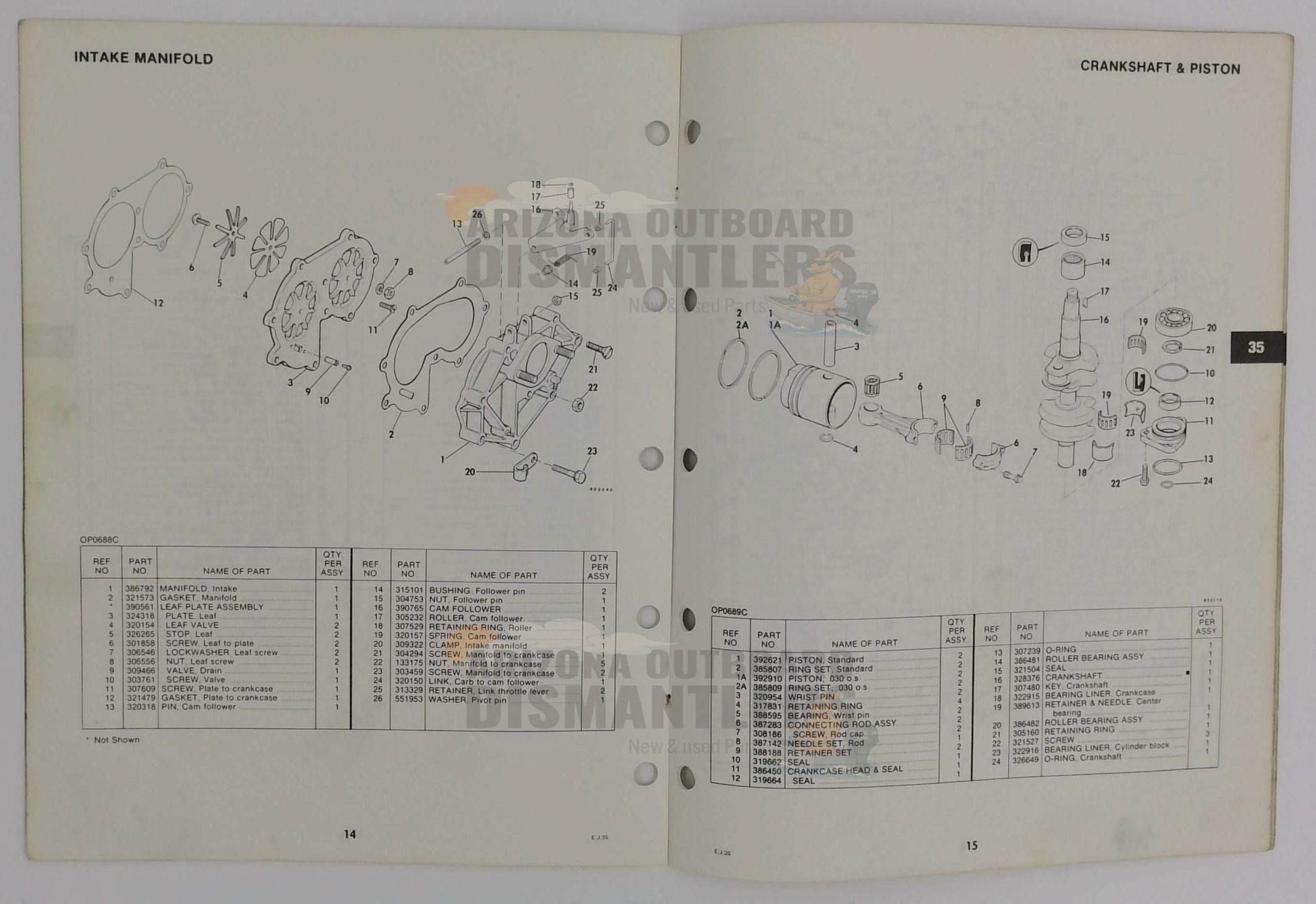 393582 – 35HP Models 1983 Parts Catalog – OMC - Image 2