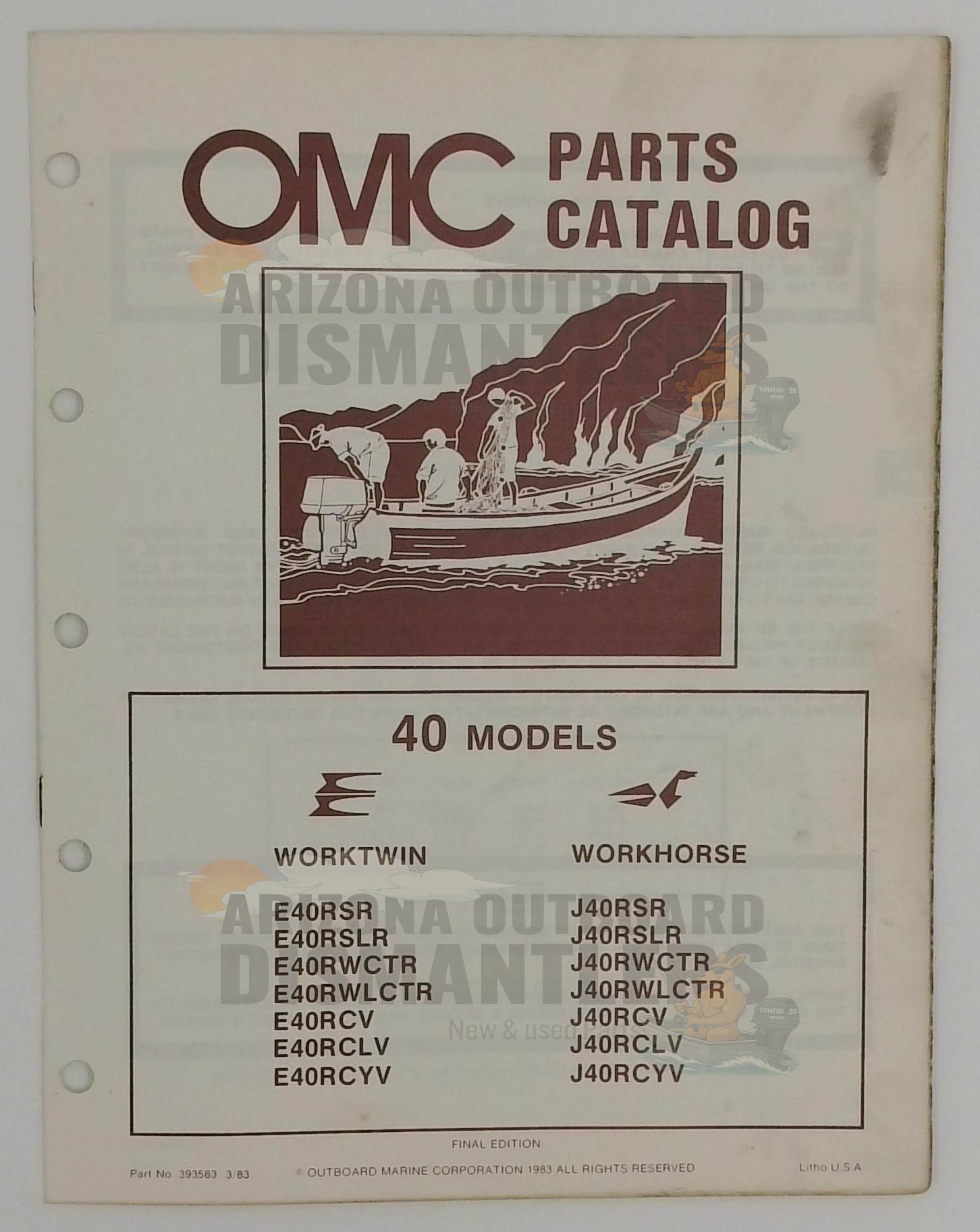 393583 – 40HP Models 1983 Parts Catalog – OMC