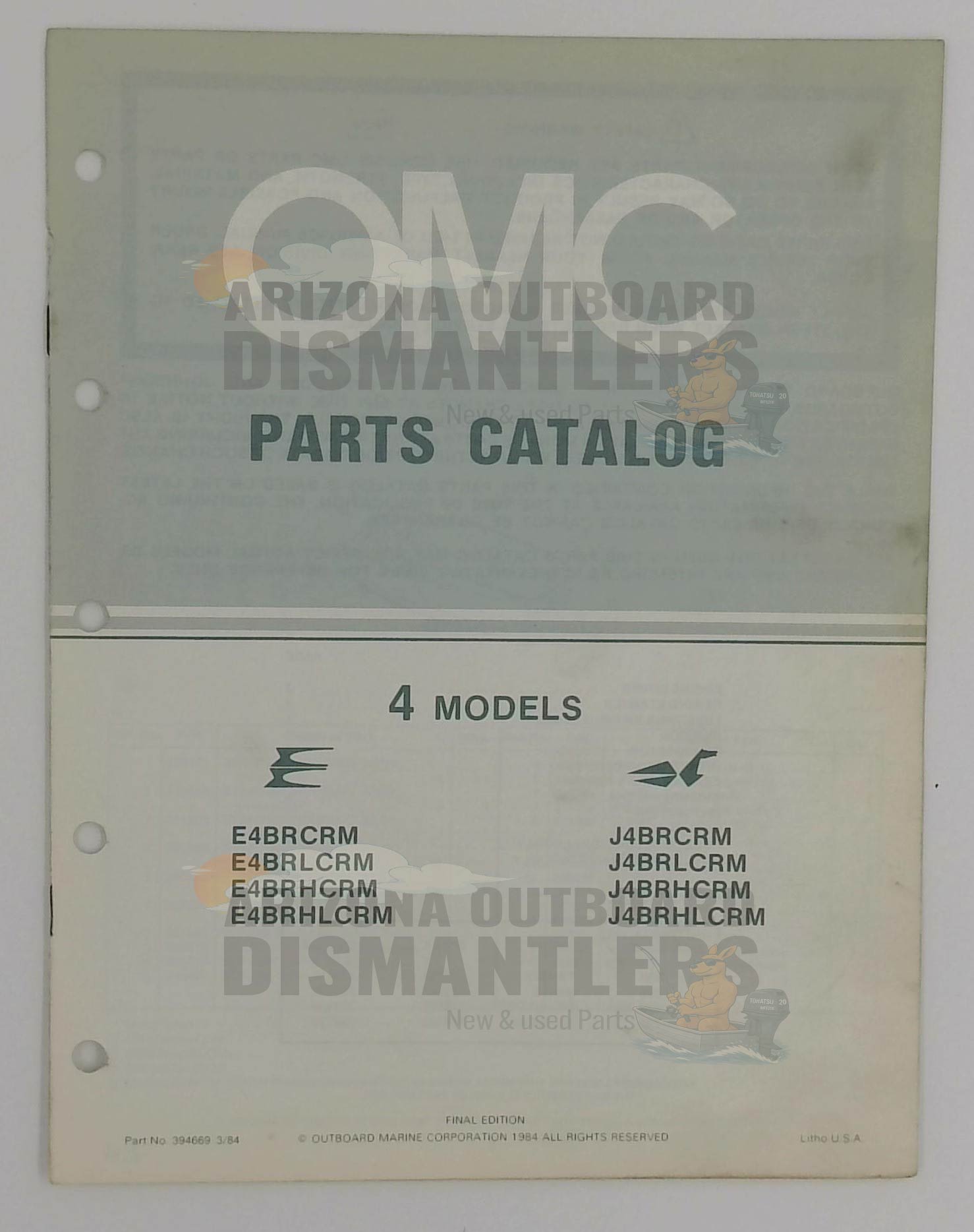 394669 – 4HP Models 1984 Parts Catalog – OMC