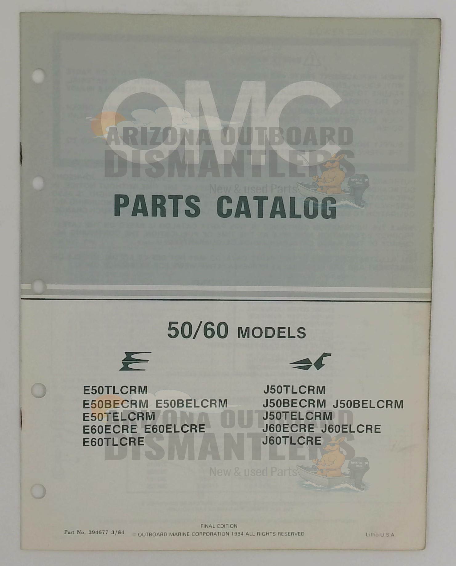 394677 – 50/60HP Models 1984 Parts Catalog – OMC