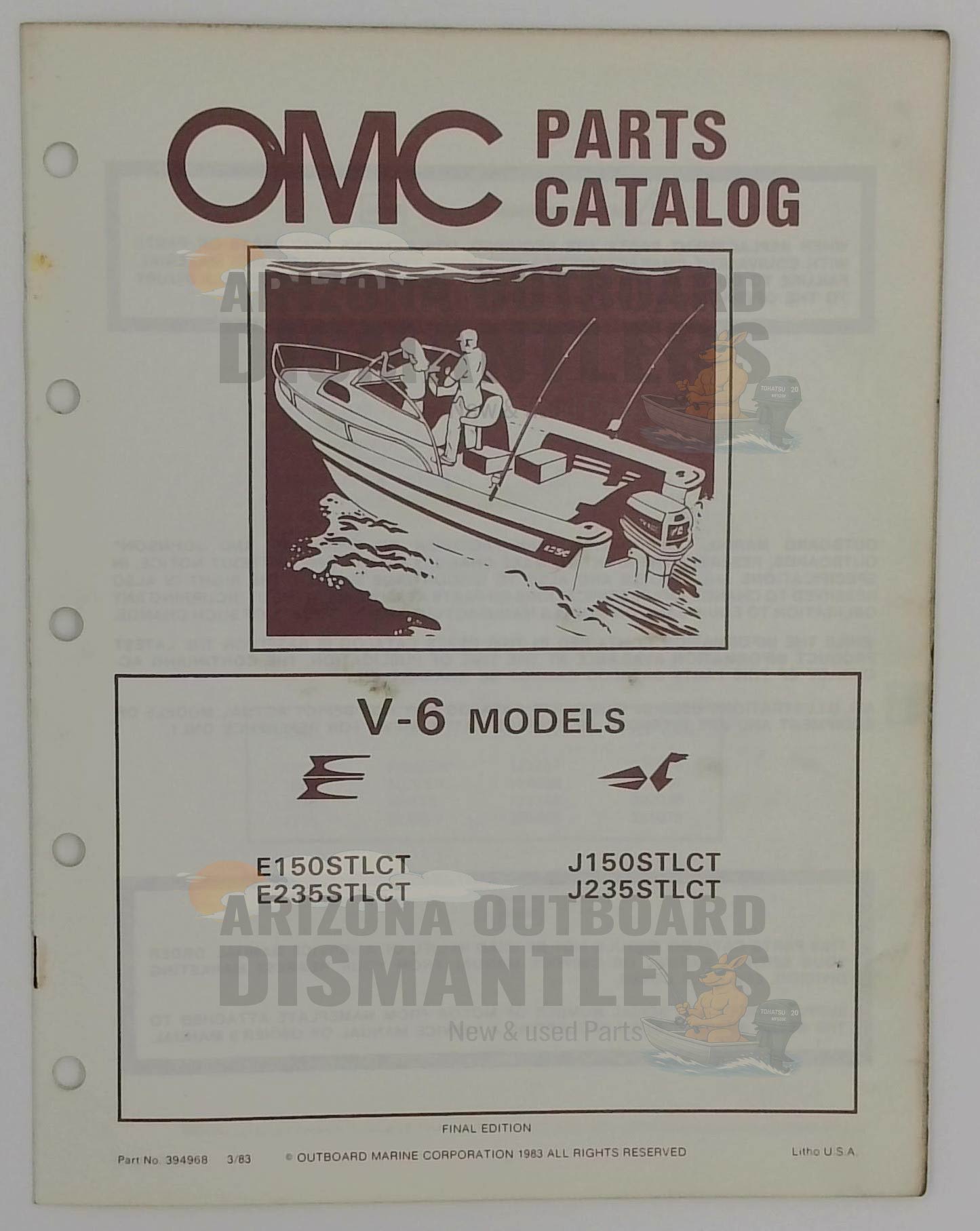 394968 – V6 Models 1983 Parts Catalog – OMC