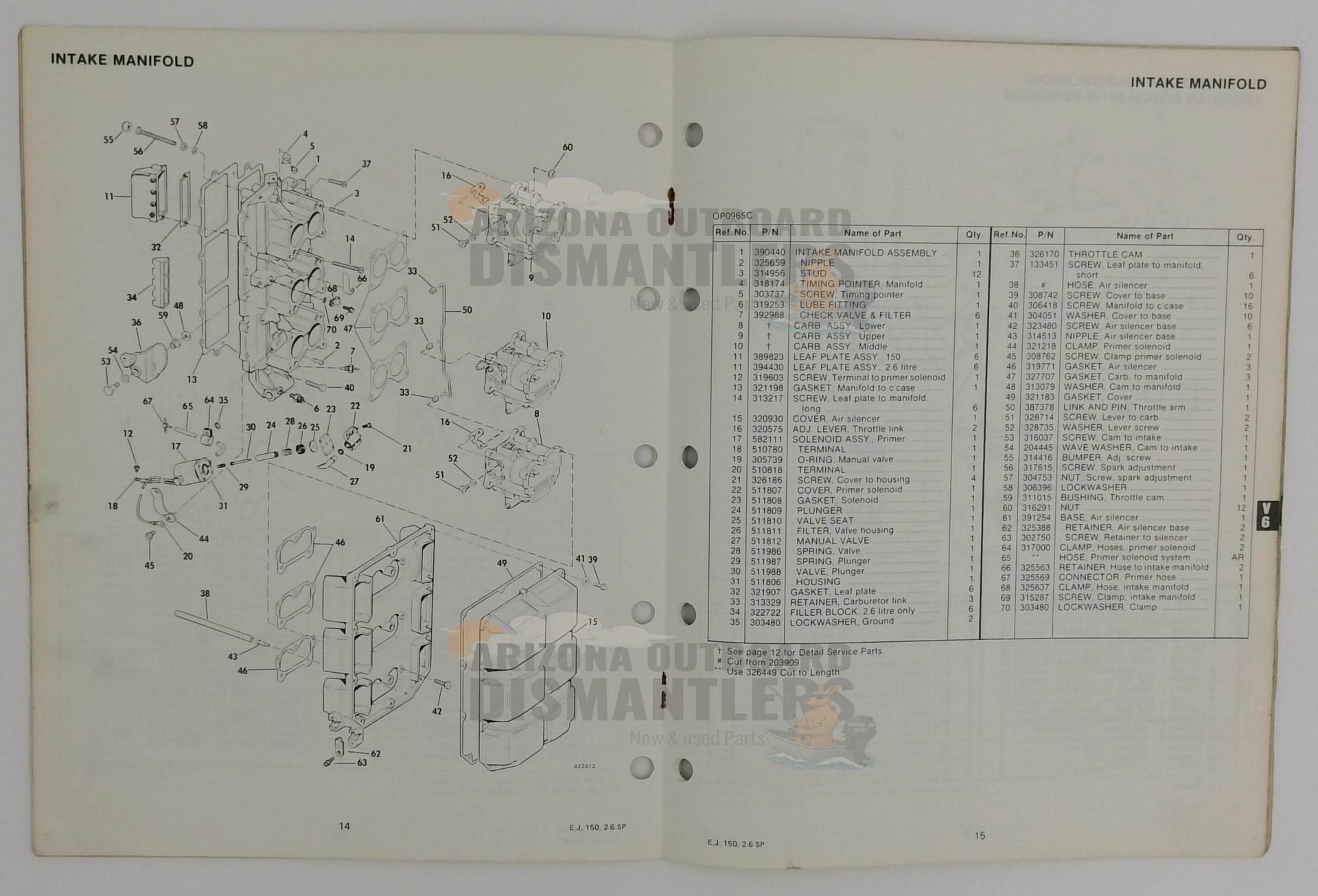 394968 – V6 Models 1983 Parts Catalog – OMC - Image 2