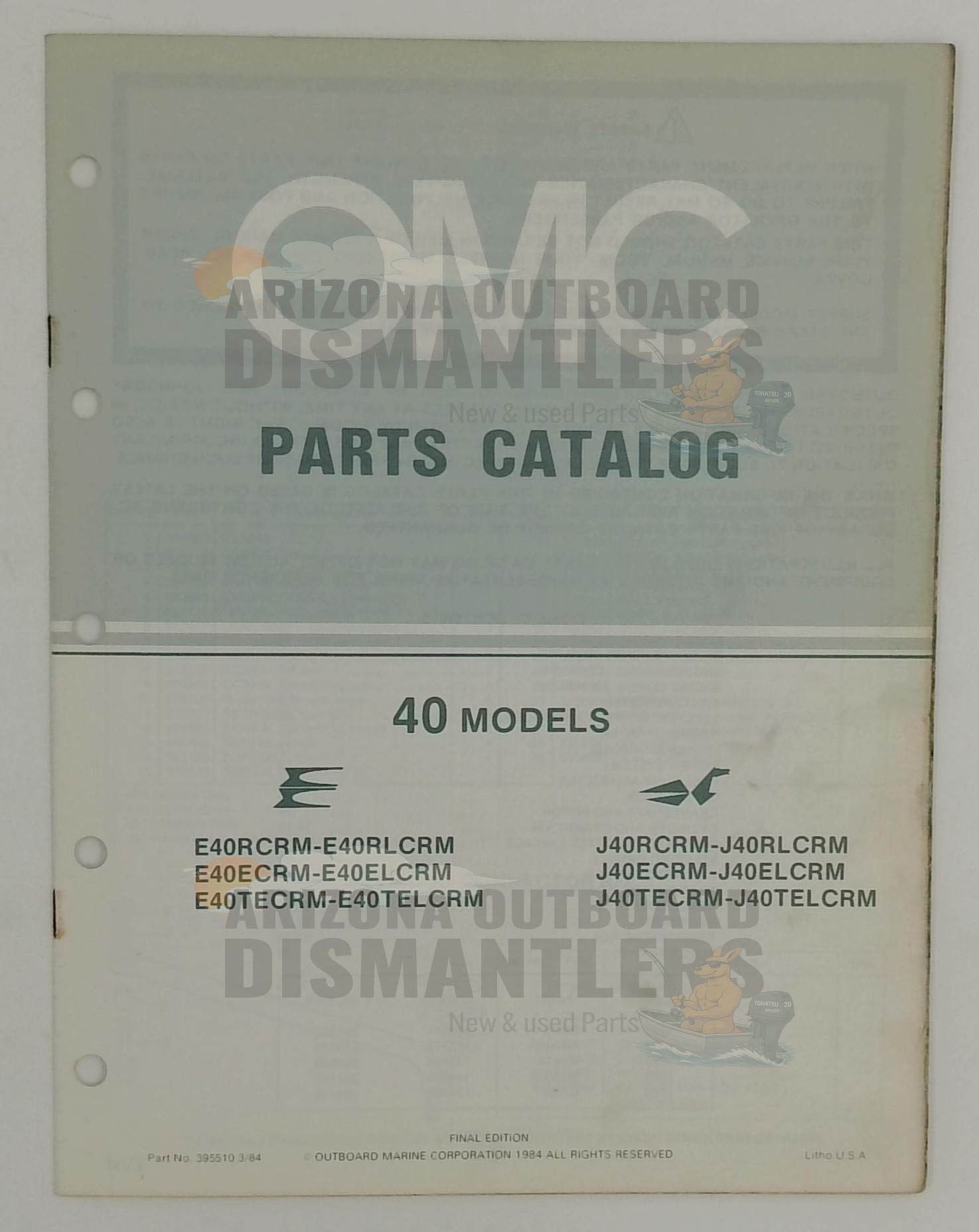 395510 – 40HP Models 1984 Parts Catalog – OMC