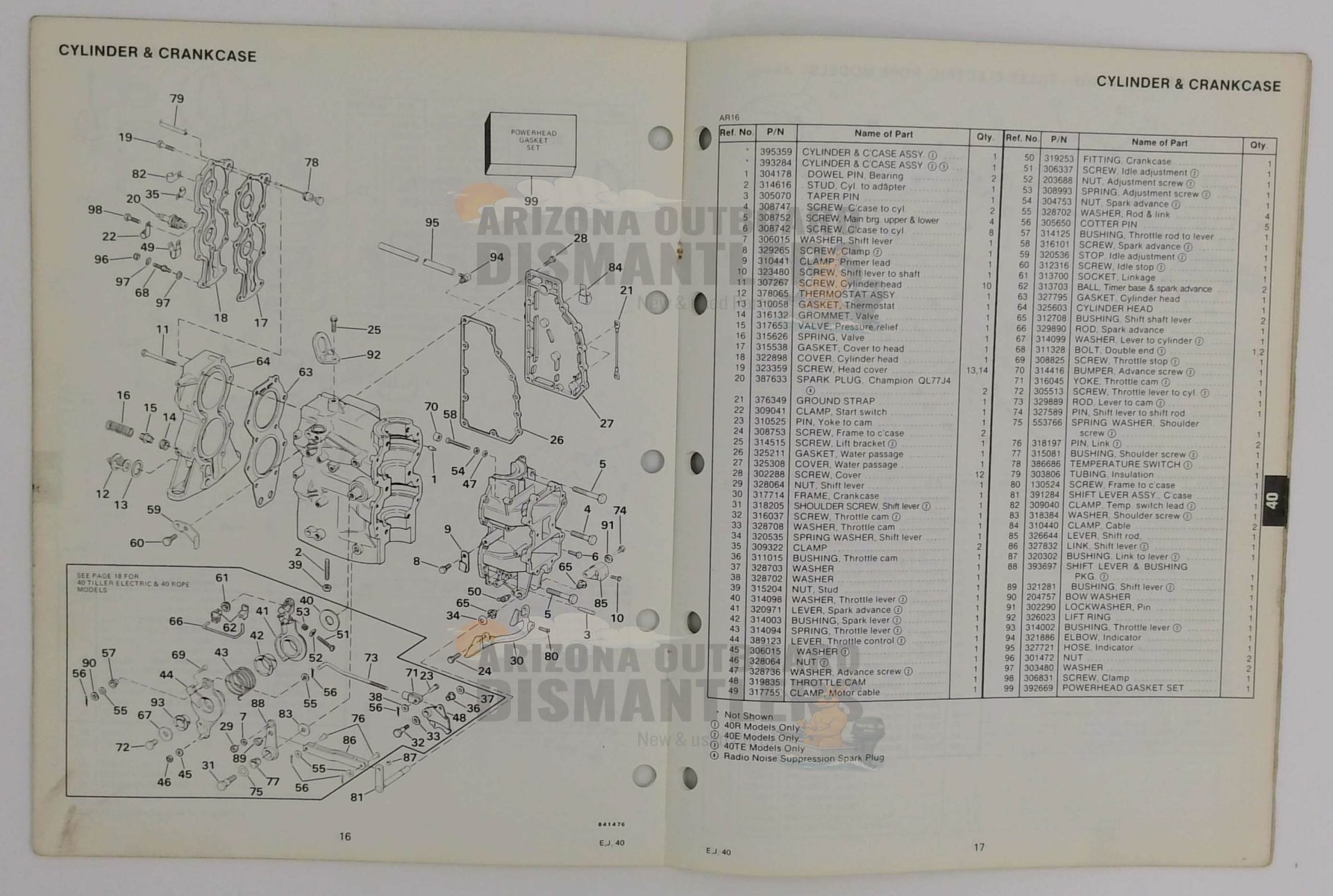 395510 – 40HP Models 1984 Parts Catalog – OMC - Image 2