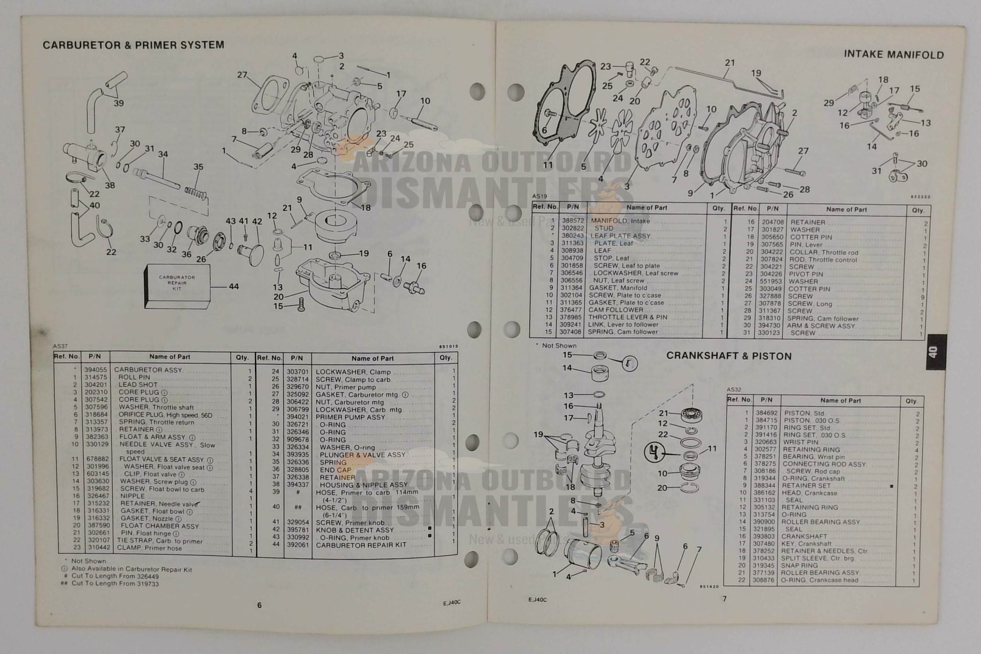 395675 – 40HP Models 1985 Parts Catalog – OMC - Image 2