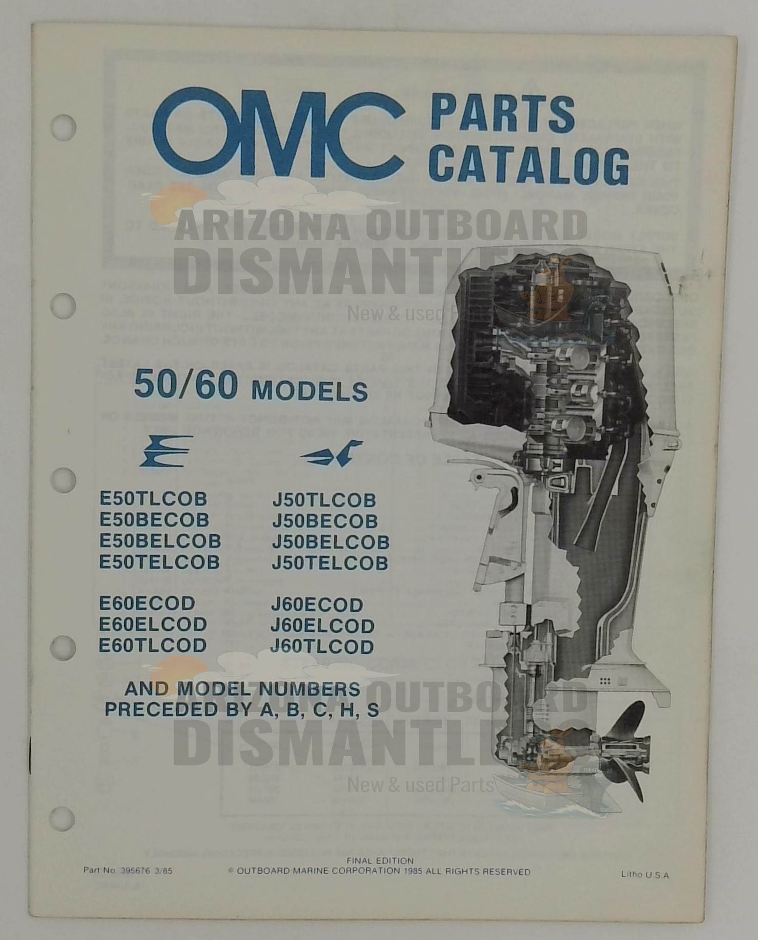 395676 – 50/60HP Models 1985 Parts Catalog – OMC