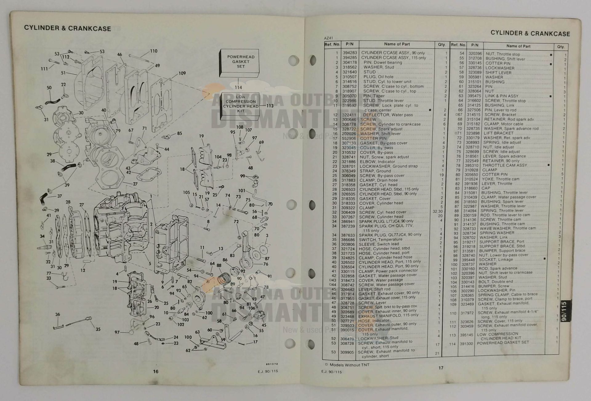 395680 – 90/115HP Models 1985 Parts Catalog – OMC - Image 2