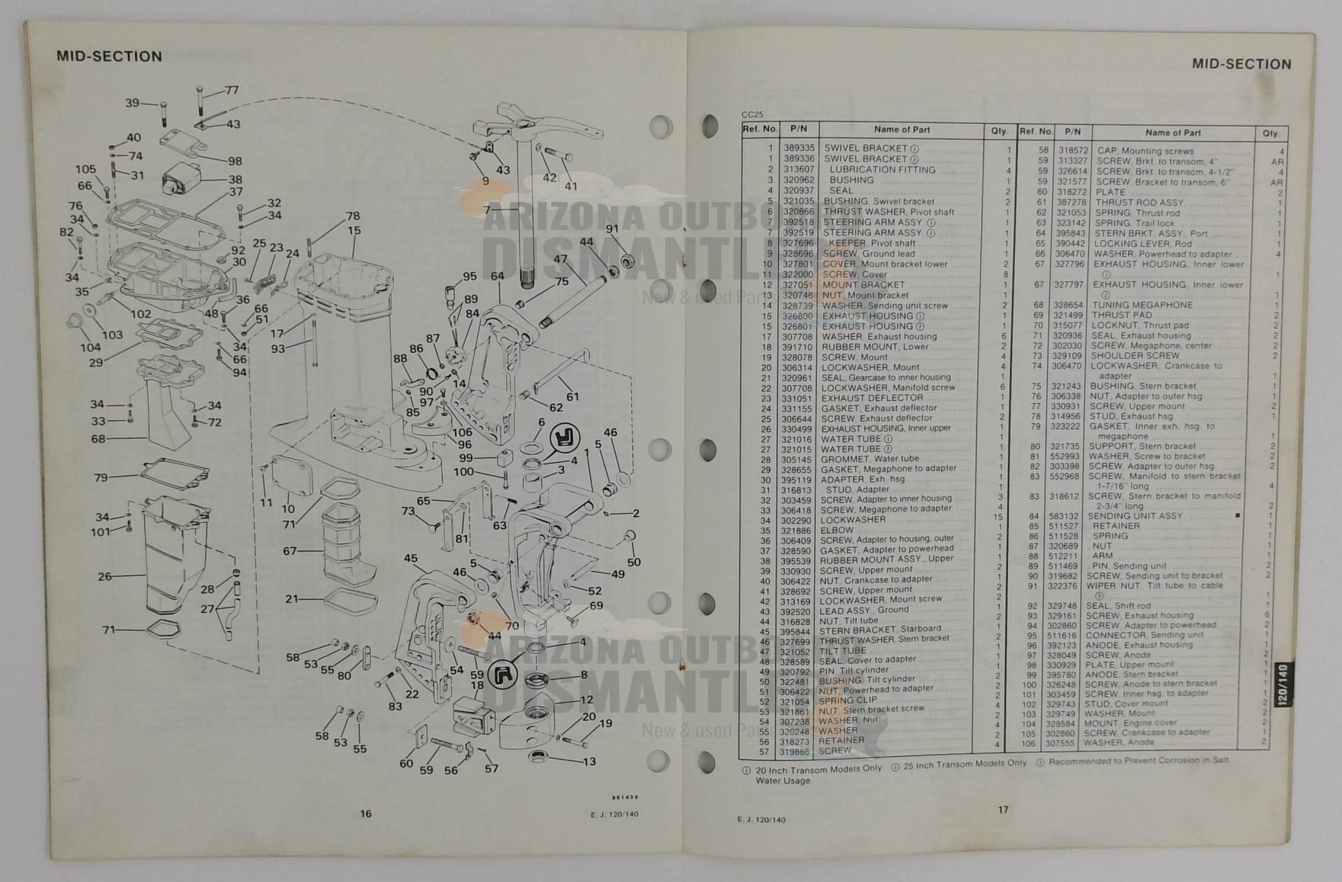 395682 – 120/140HP Models 1985 Parts Catalog – OMC - Image 2