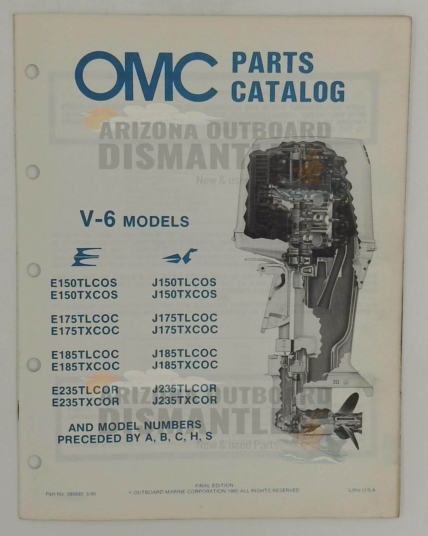 395683 – V6 Models 1985 Parts Catalog – OMC