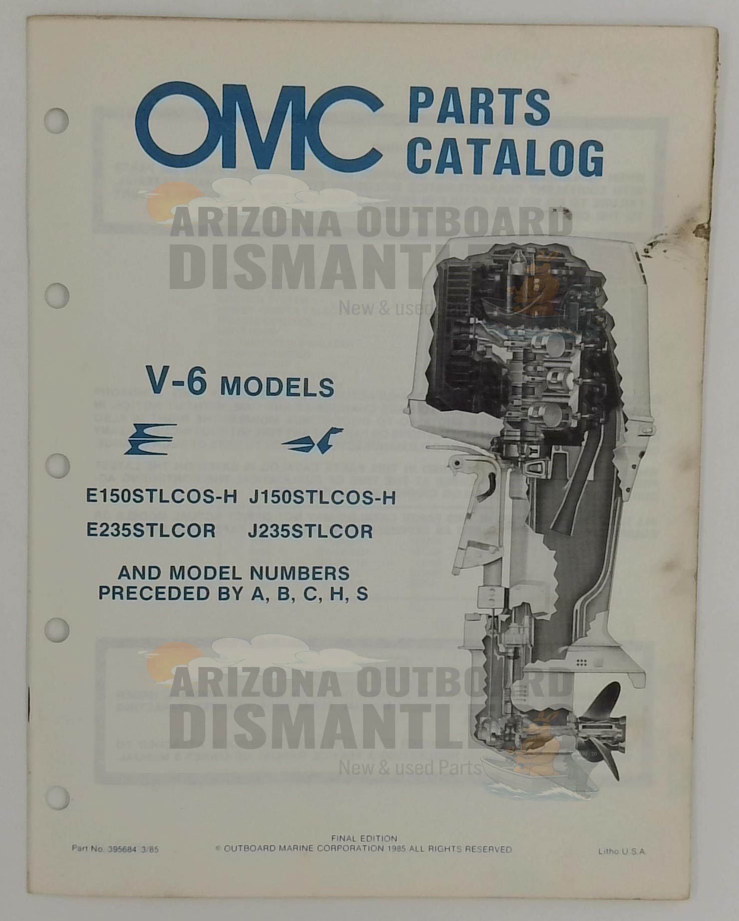 395684 – V6 Models 1985 Parts Catalog – OMC