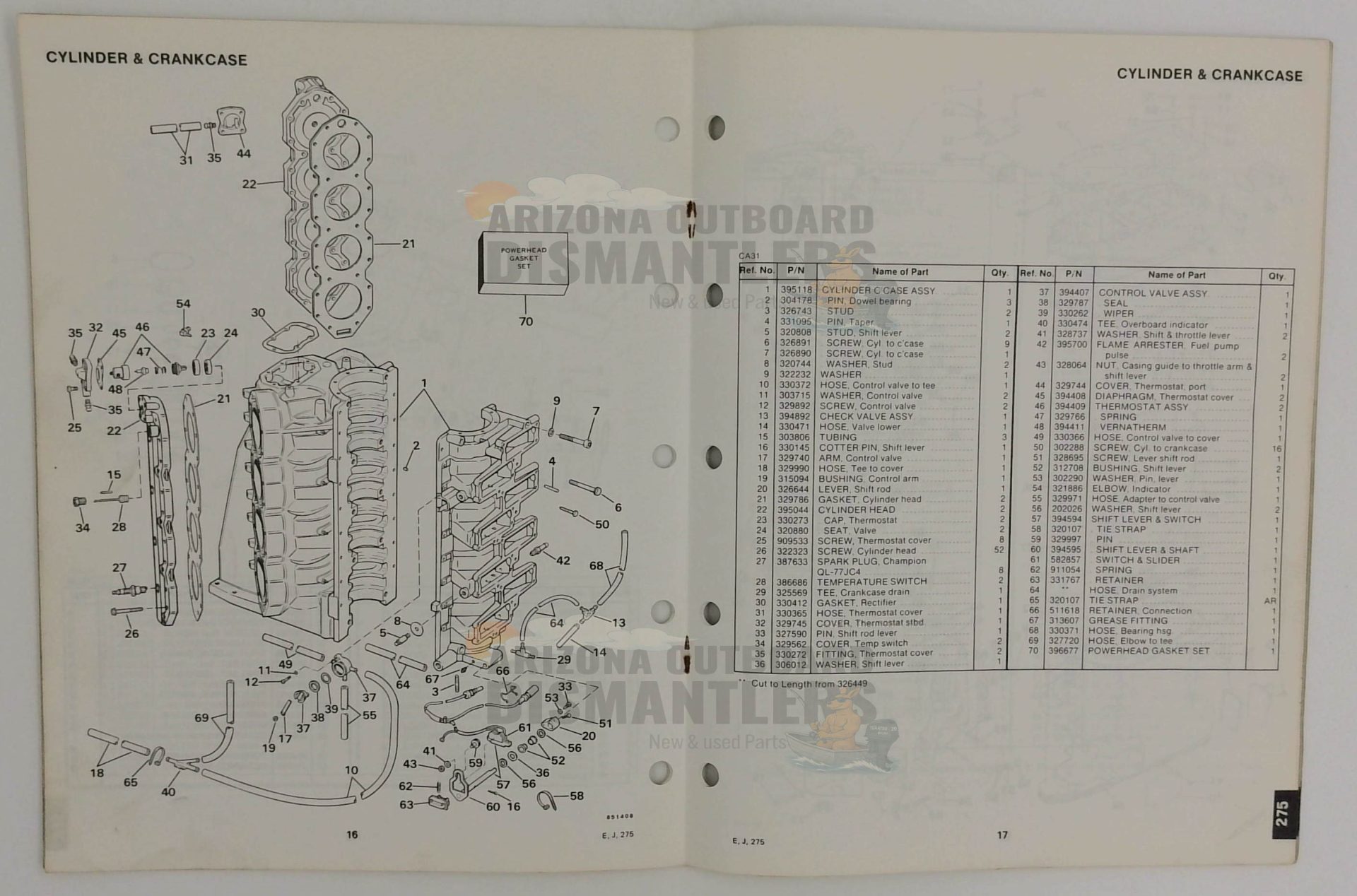 395686 – 275HP Models 1985 Parts Catalog – OMC - Image 2
