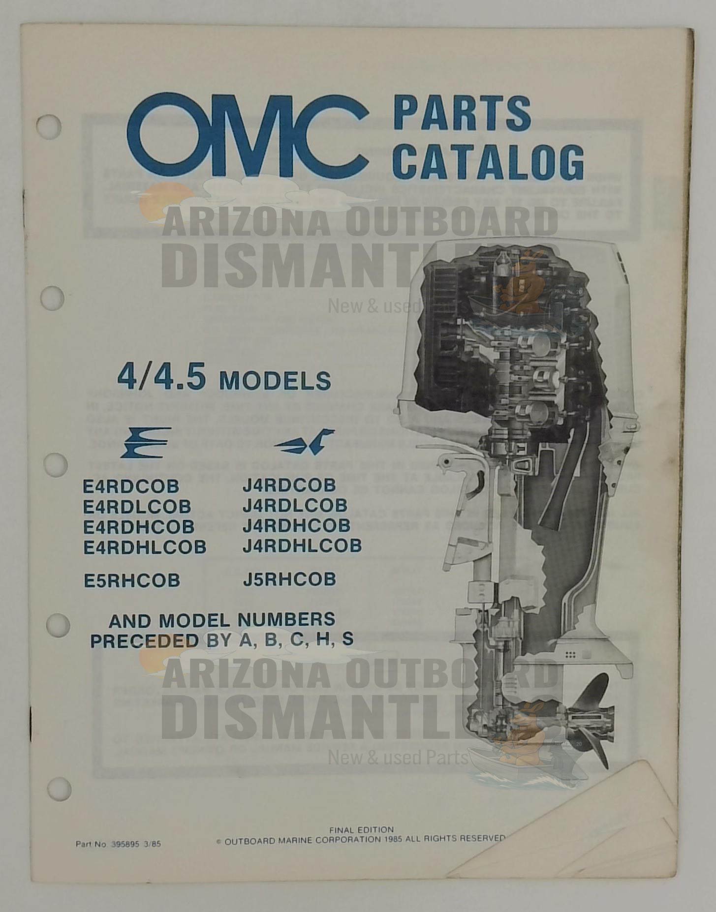 395895 – 4/4.5HP Models 1985 Parts Catalog – OMC