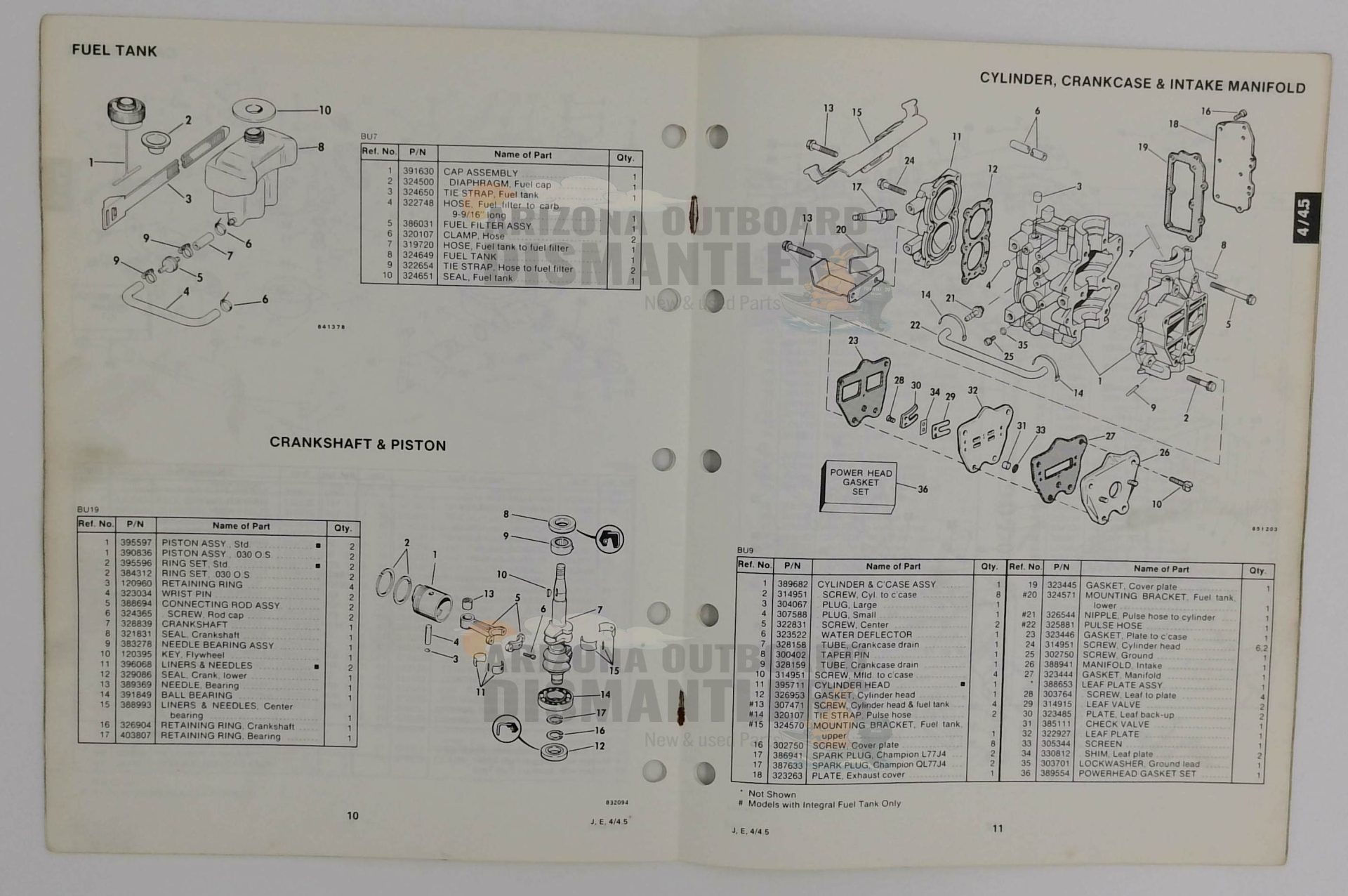 395895 – 4/4.5HP Models 1985 Parts Catalog – OMC - Image 2
