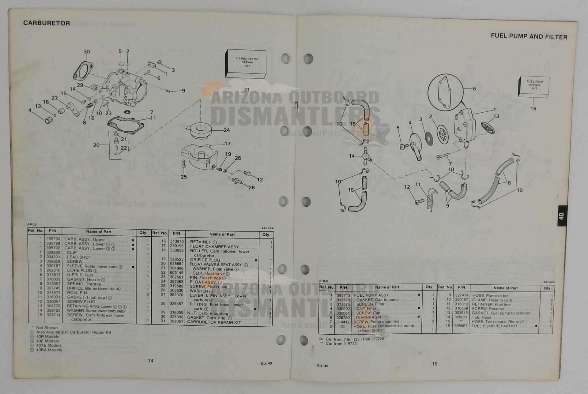 396187 – 40HP Models 1985 Parts Catalog – OMC - Image 2