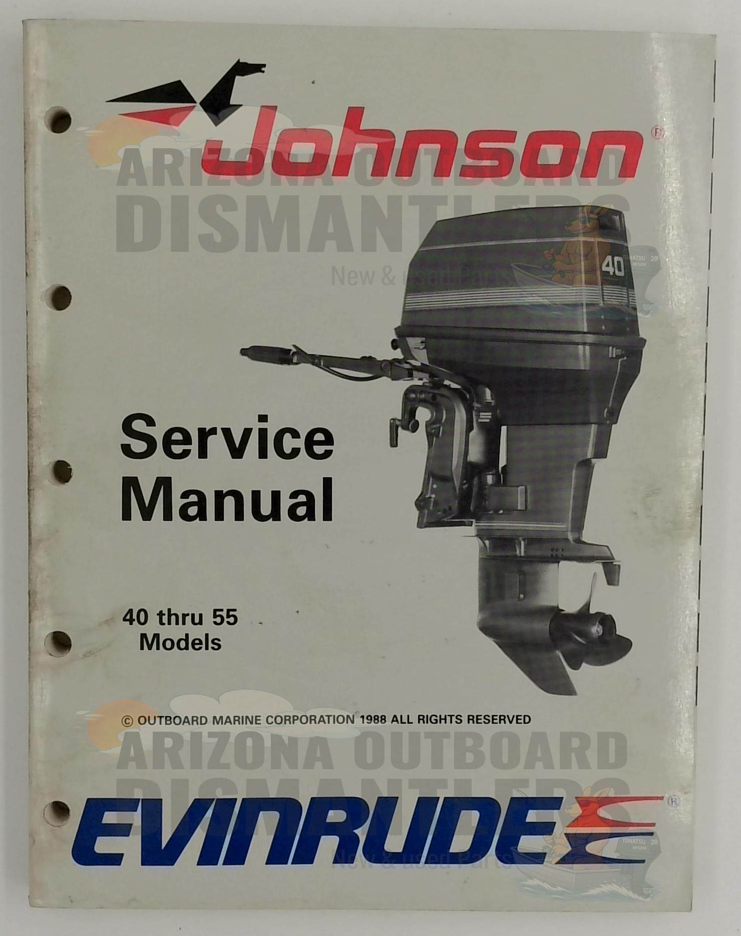 507755 Manual Johnson 40 Thru 55 1988 Service