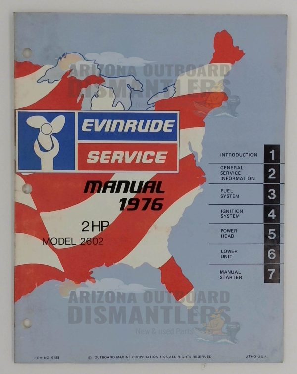 5185 Instruction Manual – 1976 Evinrude 2 HP (Model 2602)