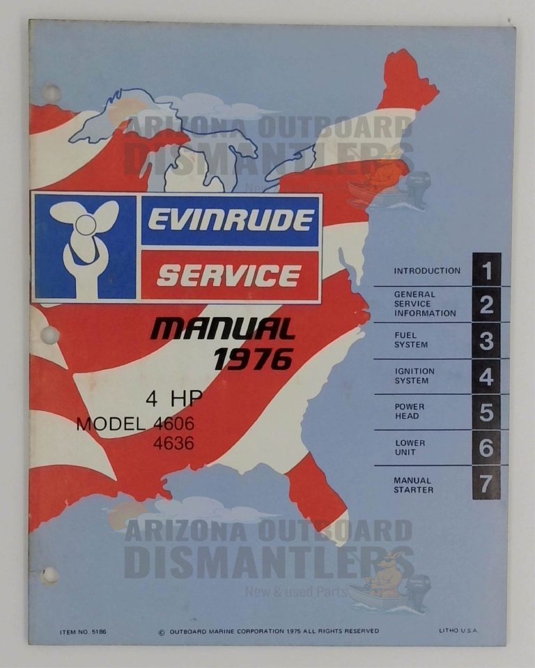 5186 Instruction Manual – 1976 Evinrude 4 HP (Models 4606 & 4636)