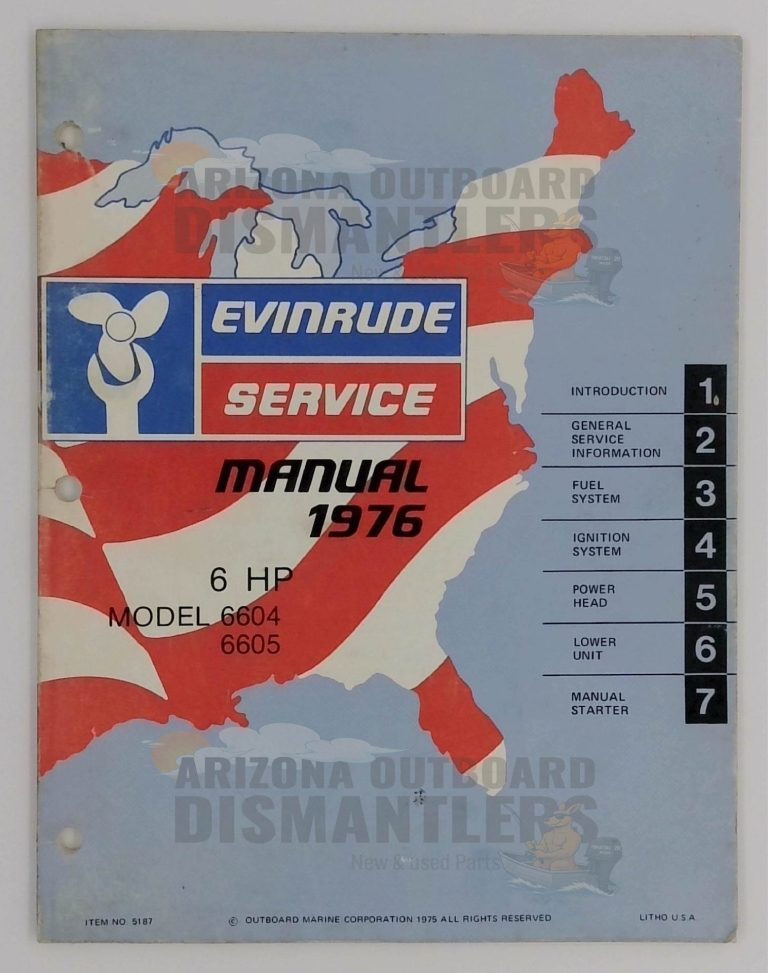 5187 Instruction Manual – 1976 Evinrude 6 HP (Models 6604 & 6605)