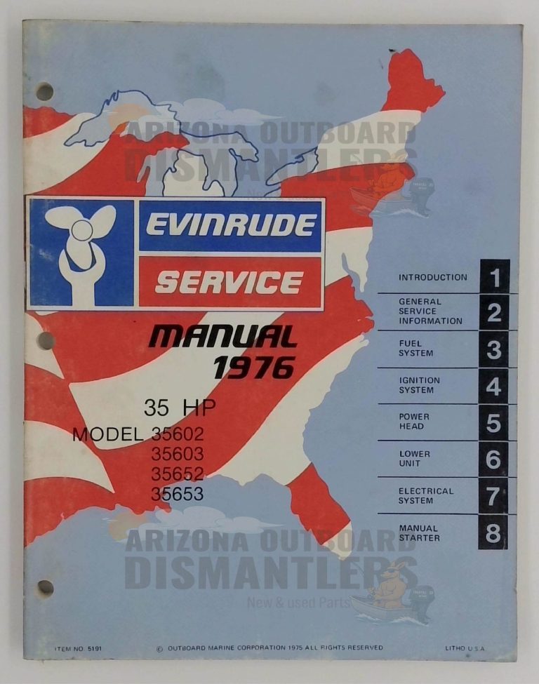 5191 Instruction Manual – 1976 Evinrude 35 HP (Models 35602, 35603, 35652 & 35653)