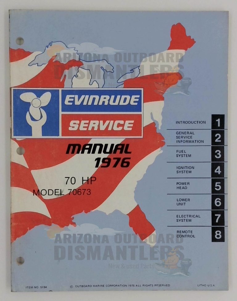 5194 Instruction Manual – 1976 Evinrude 70 HP (Model 70673)
