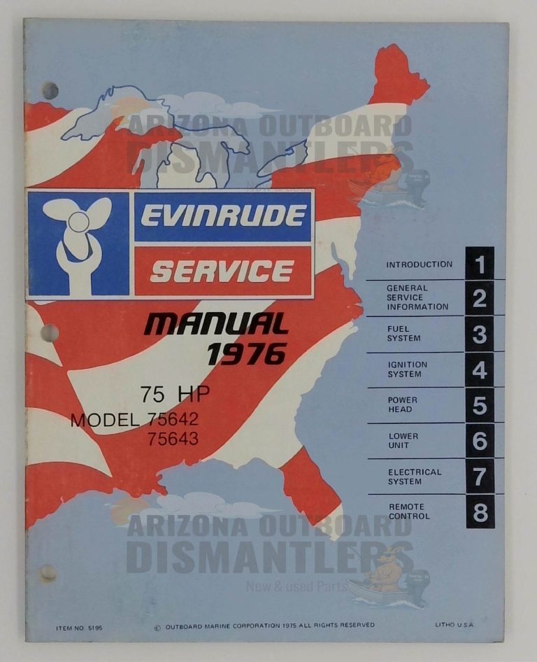 5195 Instruction Manual – 1976 Evinrude 75 HP (Models 75642 & 75643)