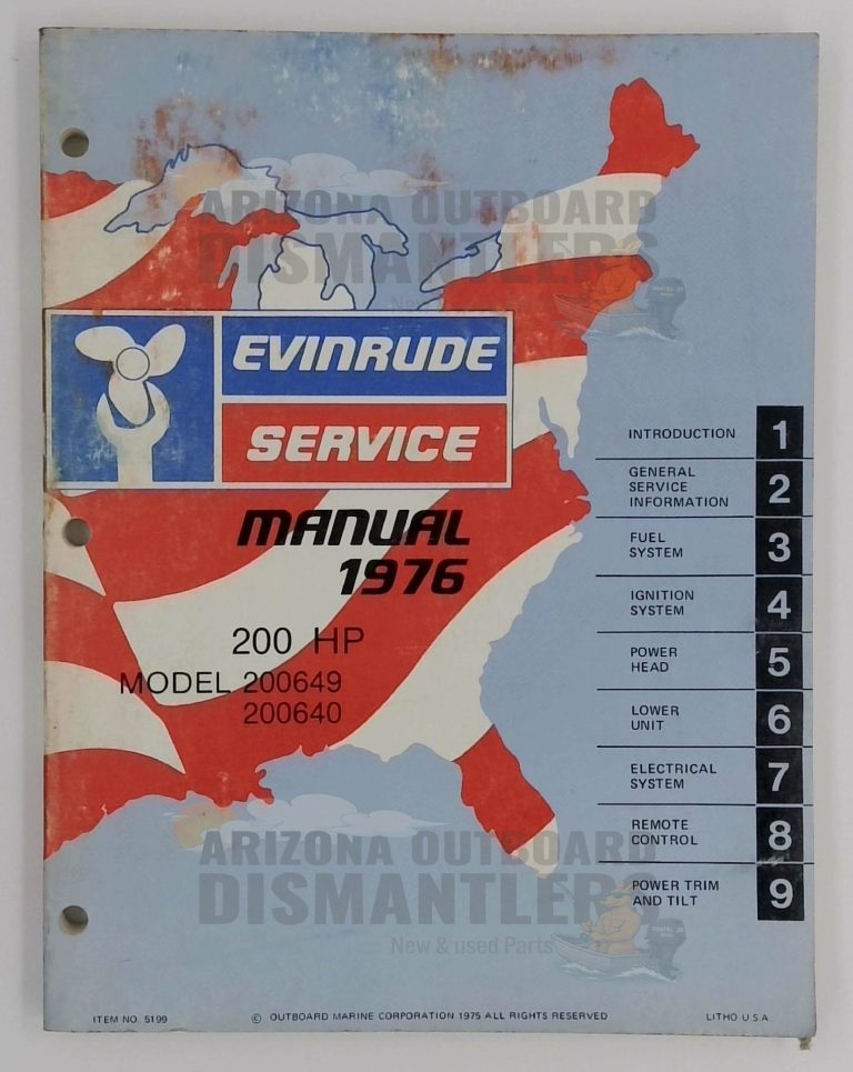 5199 Instruction Manual – 1976 Evinrude 200 HP (Models 200649 & 200640)