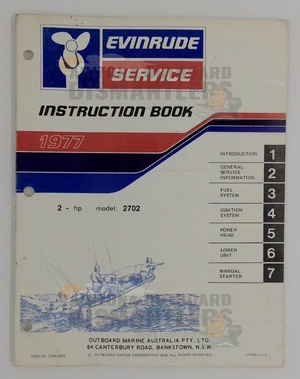 5302 Instruction Book – 1977 Evinrude 2 HP (Model 2702)