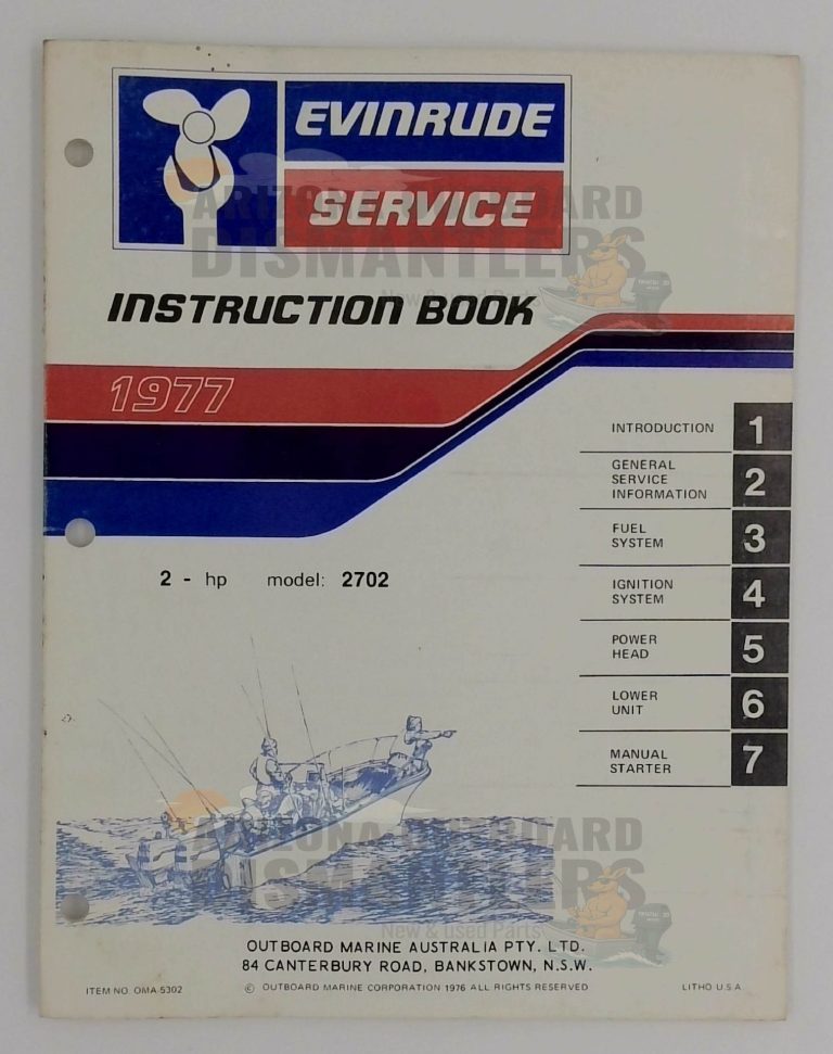 5302 Instruction Book – 1977 Evinrude 2 HP (Model 2702)