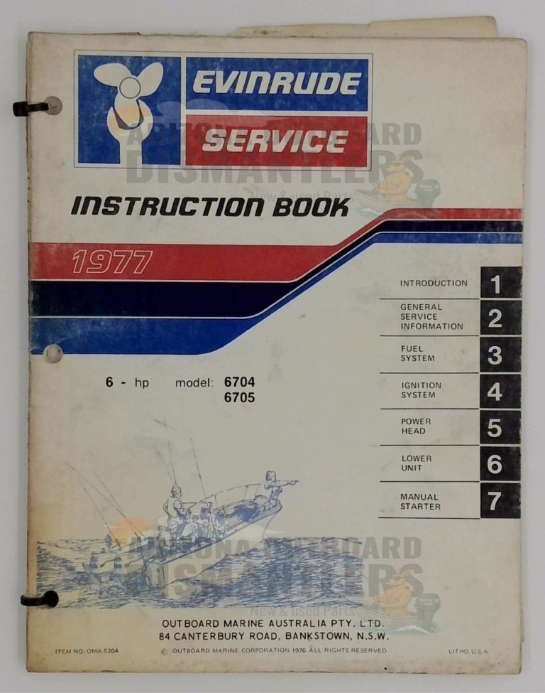 5304 Instruction Book – Evinrude 6HP 1977