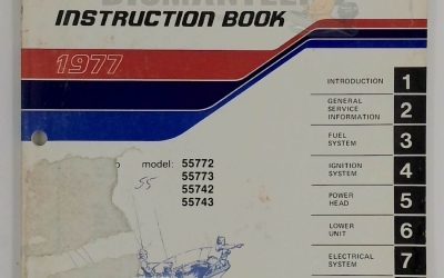 5307 Instruction Book – 1977 Evinrude 55 HP (Models 55772, 55773, 55742 & 55743)