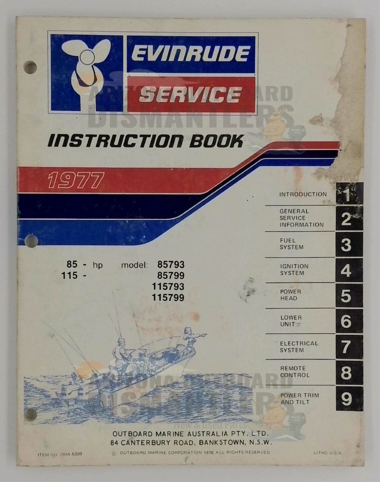 5309 Instruction Book – 1977 Evinrude 85–115 HP (Models 85793, 85799, 115793 & 115799)