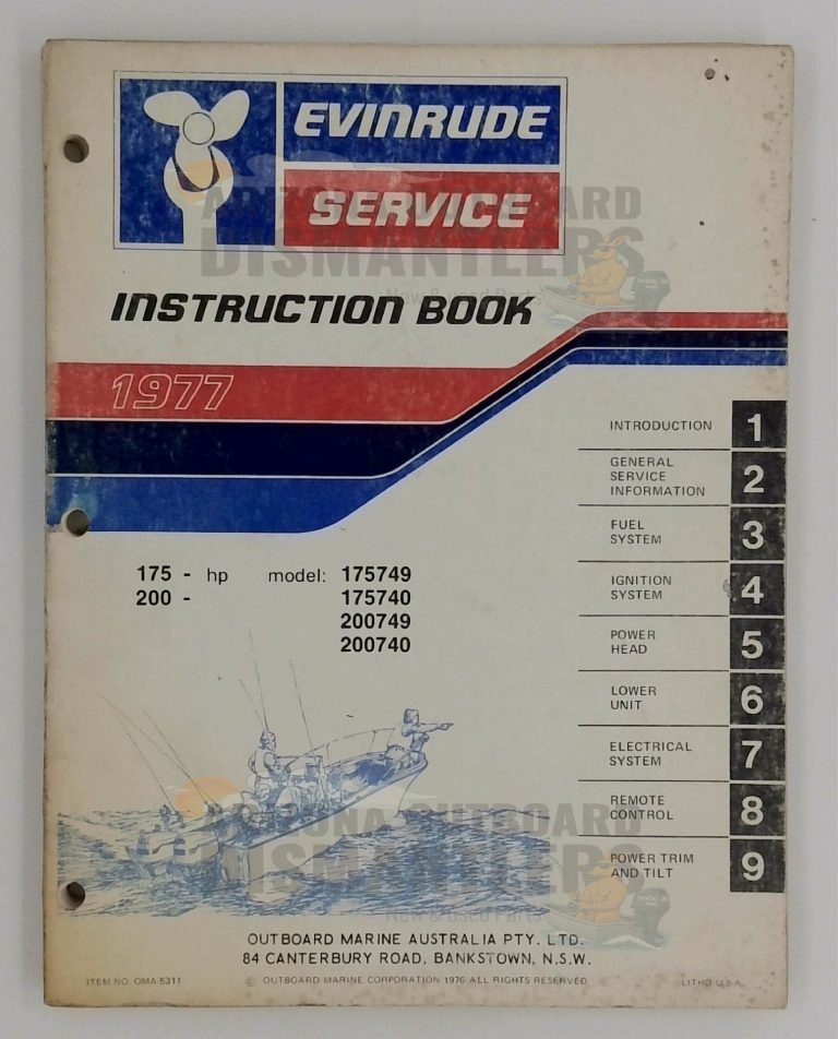 5311 Instruction Book – Evinrude 175/200HP 1977