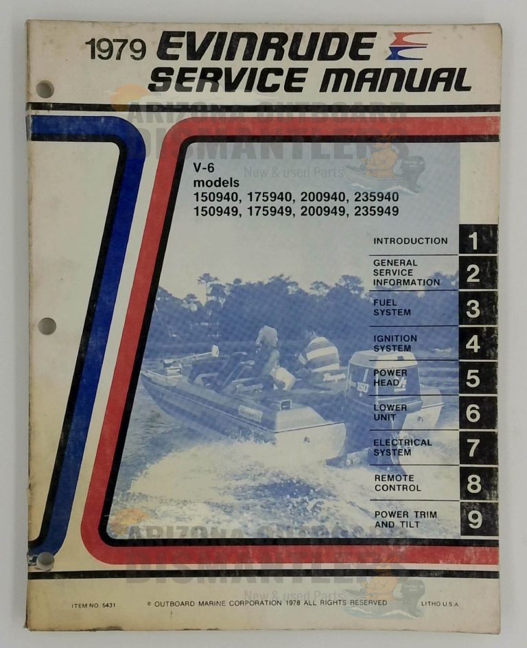 5431 – Evinrude 1979 V6 Outboard Service Manual